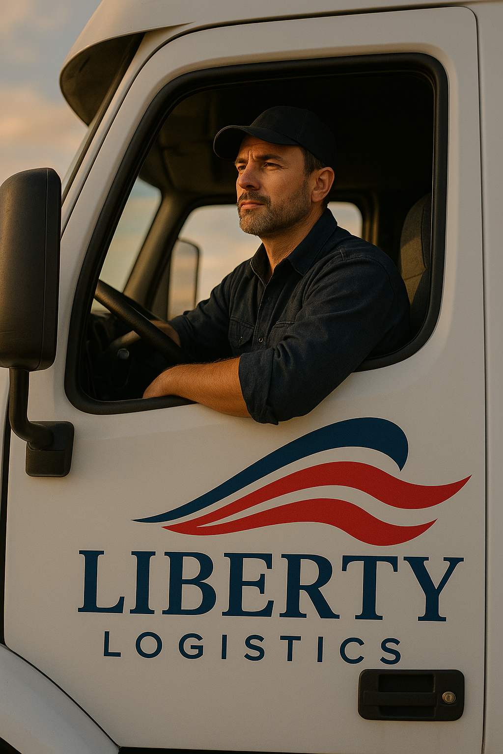 Happy Truck Driver at Liberty Logistics